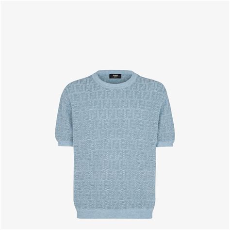 fendi light blue knitwear